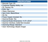 NCR 7896-3111-1000 Color Bi-Optic Imager - Scanner/Scale with Non-Sapphire Top