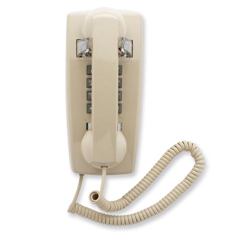 Scitec AEGIS-2554-ASH Single Line Ash Wall Telephone Bell Ringer Full Dial Pad