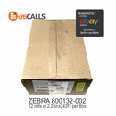 Zebra 800132-002 Wax Ribbon 2.24in x 242ft 5319 0.5in core Thermal Transfer 12RL