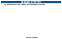 GRI 8080-T-W-IND 3/4" Recessed Steel Door/Closed Loop/Terminals