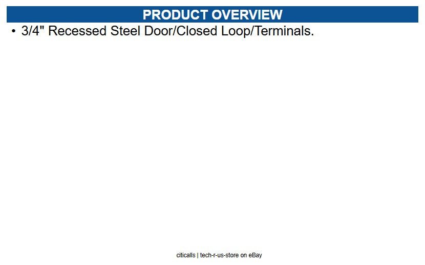 GRI 8080-T-W-IND 3/4" Recessed Steel Door/Closed Loop/Terminals