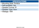 Algo 8196 IP PoE+ Horn Speaker