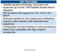Algo 8199 IP PoE+ Surface Mount Speaker