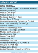 HP Poly 82M87AA Edge E220 IP Phone - Corded - Corded/Cordless - Bluetooth