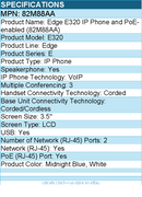 HP Poly 82M88AA Edge E320 IP Phone and PoE-enabled - 3.5" LCD