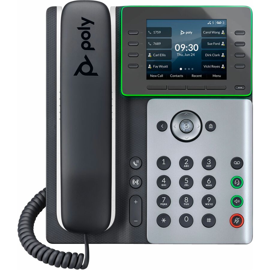 HP Poly 82M88AA Edge E320 IP Phone - Corded/Cordless - Bluetooth, NFC - 3.5" LCD
