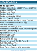 HP Poly 82M89AA Edge E350 IP Phone - Corded/Cordless - Wi-Fi, Bluetooth