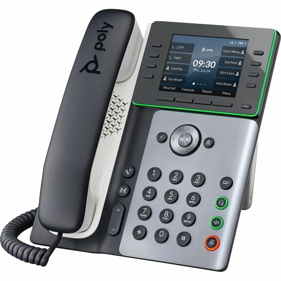 HP Poly 82M89AA Edge E350 IP Phone - Corded/Cordless - Wi-Fi, Bluetooth