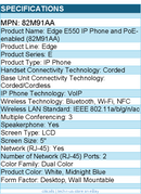 HP Poly 82M91AA Edge E550 IP Phone - Corded - Corded/Cordless - Wi-Fi