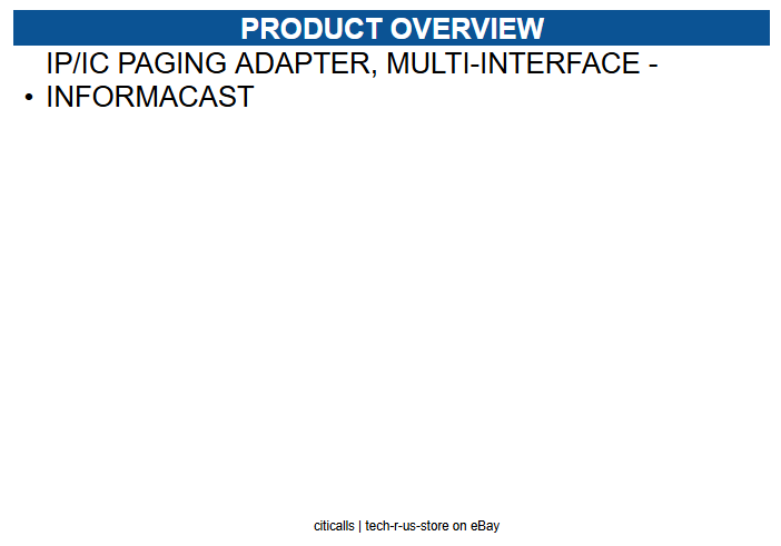 Algo 8305-IC IP/IC PAGING ADAPTER, MULTI-INTERFACE - INFORMACAST