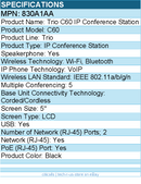 HP Poly 830A1AA Trio C60 IP Conference Phone for Microsoft Teams and PoE-enabled