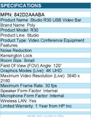HP Poly 842D2AAABA Studio R30 USB Video Bar - Video Conference Equipment