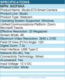 HP Poly 842F8AA Studio E70 Smart Camera - Webcam - 20 Megapixel - USB Type C