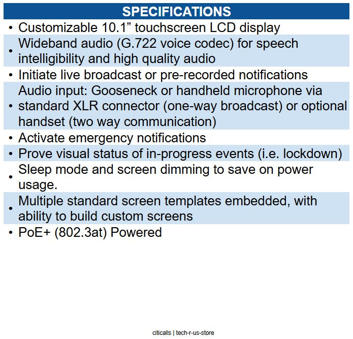 Algo 8450SG IP Console with stand, Gooseneck Mic