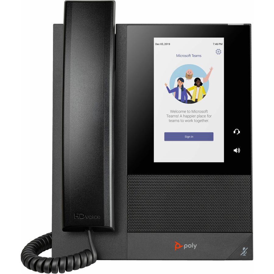HP Poly 848Z8AA#AC3 CCX 400 IP Phone - Corded - Desktop, Wall Mountable