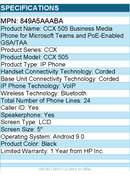 HP Poly 849A5AA#ABA CCX 505 Business Media Phone for Microsoft Teams