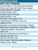 HP Poly 84C14AA#ABA CCX 400 Business Media Phone w/ Open SIP with Power Supply