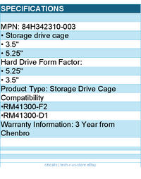 CHENBRO 84H342310-003 3.5/5.25inch Hard Drive Cage