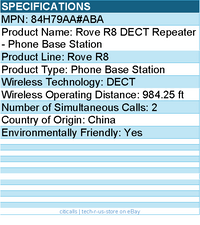 HP Poly 84H79AA#ABA Rove R8 DECT Repeater - Phone Base Station