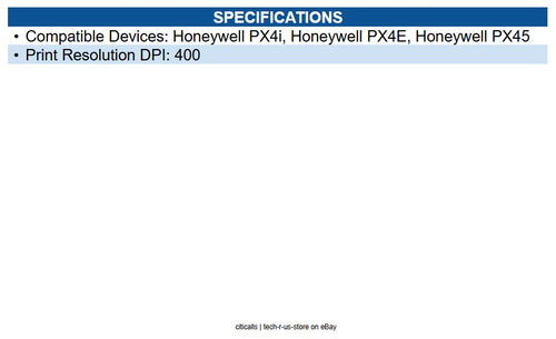 Honeywell 850-812-900 Printhead TPH Assembly 400 DPI PX4I KIT