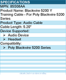HP Poly 85S08AA Blackwire 5200 Y Training Cable - For Poly Blackwire 5200 Series