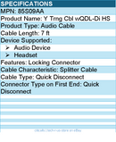 HP Poly 85S09AA Y Training Cable with QD Lock-Digital Headsets - 7 ft
