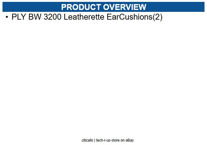 HP Poly 85S24AA Ear Cushion Black - Leatherette - 2 / Pack