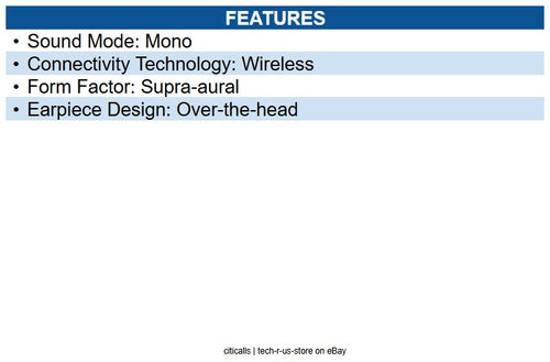 HP Poly 85T23AA#ABA CS510-XD Headset Only Mono Wireless 350 ft - Over-the-head
