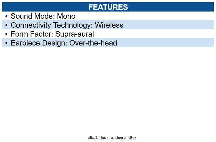 HP Poly 85T23AA#ABA CS510-XD Headset Only Mono Wireless 350 ft - Over-the-head