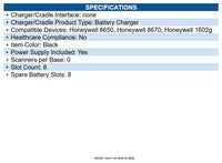 Honeywell 8670377CHARGER-VI 8 Bay Battery Charger with Power Supply, US