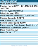 HPE 876936-002 - Certified Genuine Parts 1.20 TB Hard Drive - 2.5" Internal
