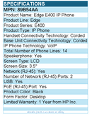 HP Poly 89B54AA Edge IP Phone - Corded - Desktop - Black - TAA Compliant