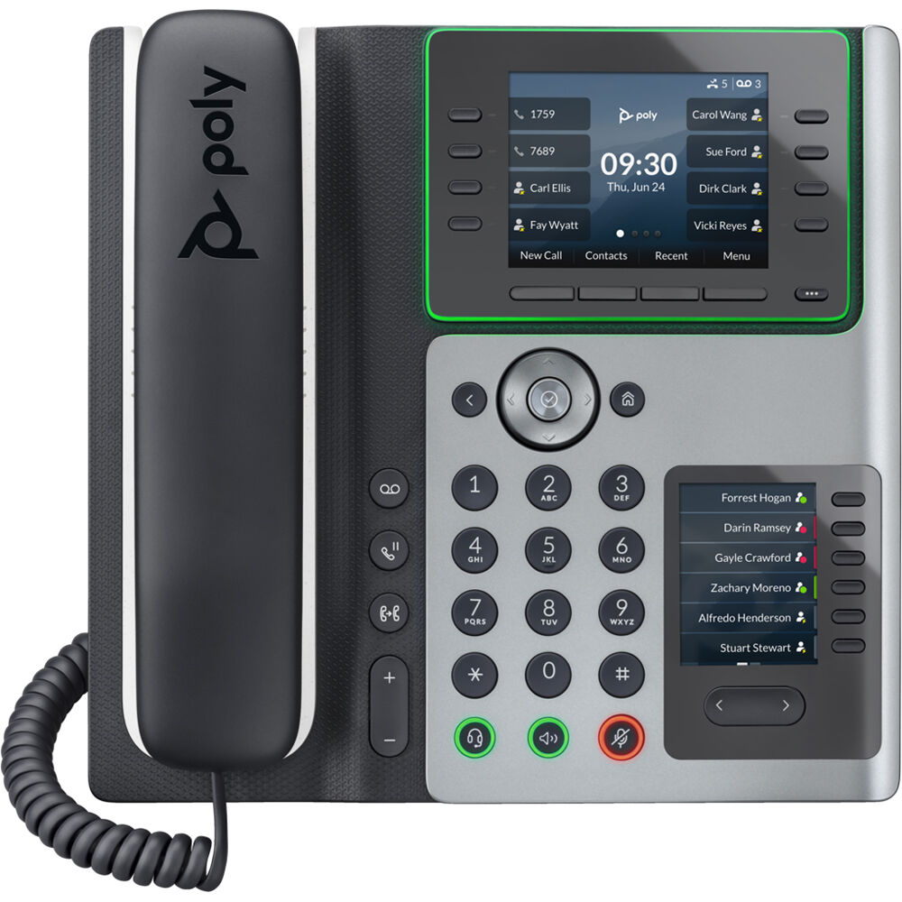 HP Poly 89B55AA#ABA Edge E450 IP Phone and PoE-enabled with Power Supply