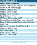 HP Poly 89B55AA#ABA Edge E450 IP Phone and PoE-enabled with Power Supply
