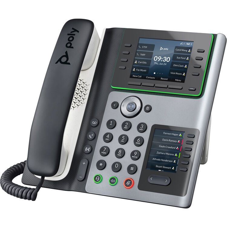 HP Poly 89B55AA#ABA Edge E450 IP Phone and PoE-enabled with Power Supply