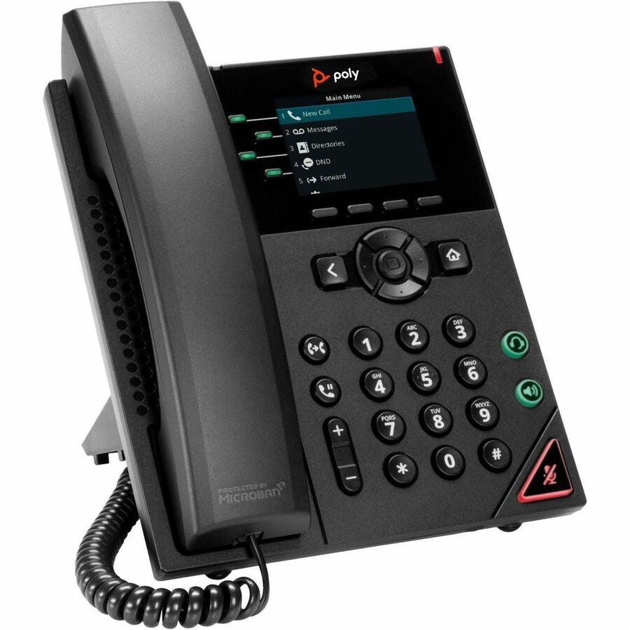 HP Poly 89B62AA#AC3 VVX 250 IP Phone - Corded - Desktop, Wall Mountable