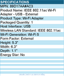 HP Poly 89D17AA#AC3 IEEE 802.11ac Wi-Fi Adapter - Wi-Fi 5