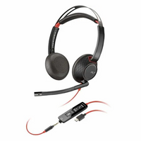HP Poly 8X231A6 Blackwire 5220 Stereo USB-C Headset + 3.5mm Plug + USB-C/A