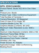 HP Poly 8D8K2AA#ABA Studio X52 All-In-One Video Bar -For VideoConferencing