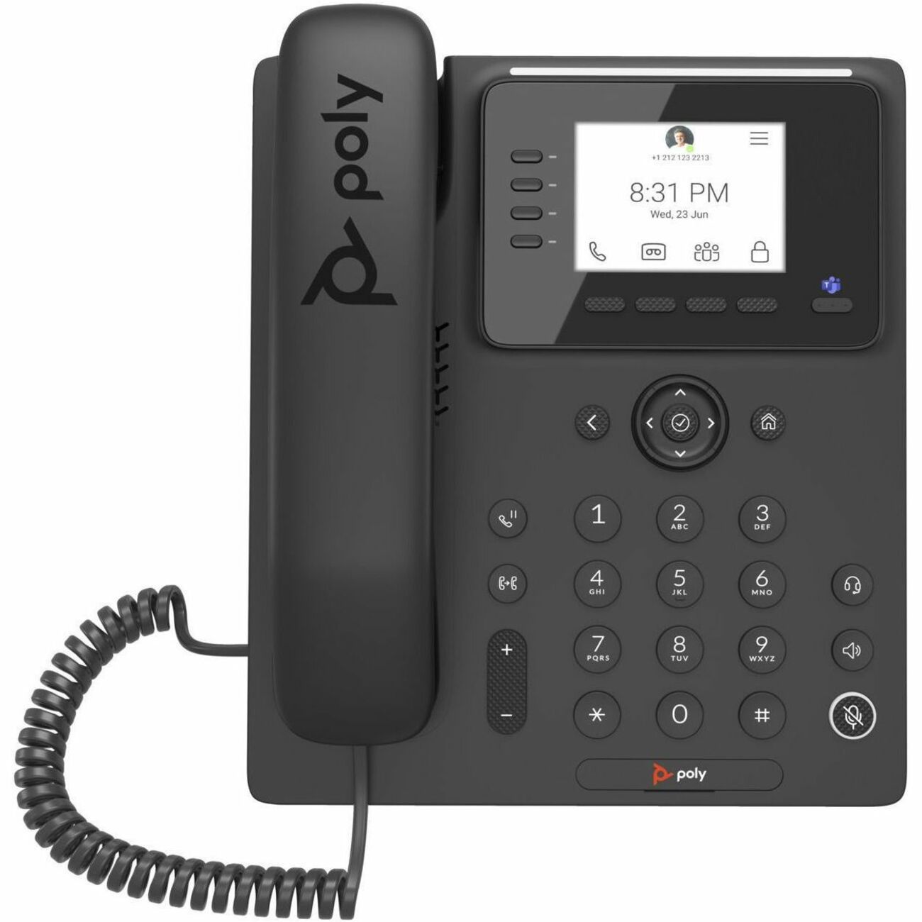HP Poly 8F3G3AA#ABA CCX 350 IP Phone - Corded - Corded - Desktop, Wall Mountable