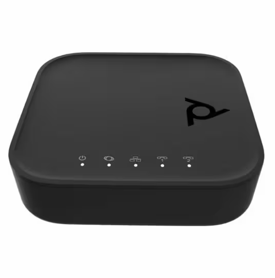 HP Poly 8F3H5AA#ABA ATA 402 2FXS Voice Port VoIP Adapter with Open SIP