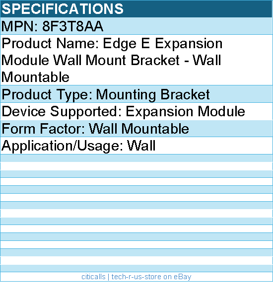 HP Poly 8F3T8AA Edge E Expansion Module Wall Mount Bracket - Wall Mountable