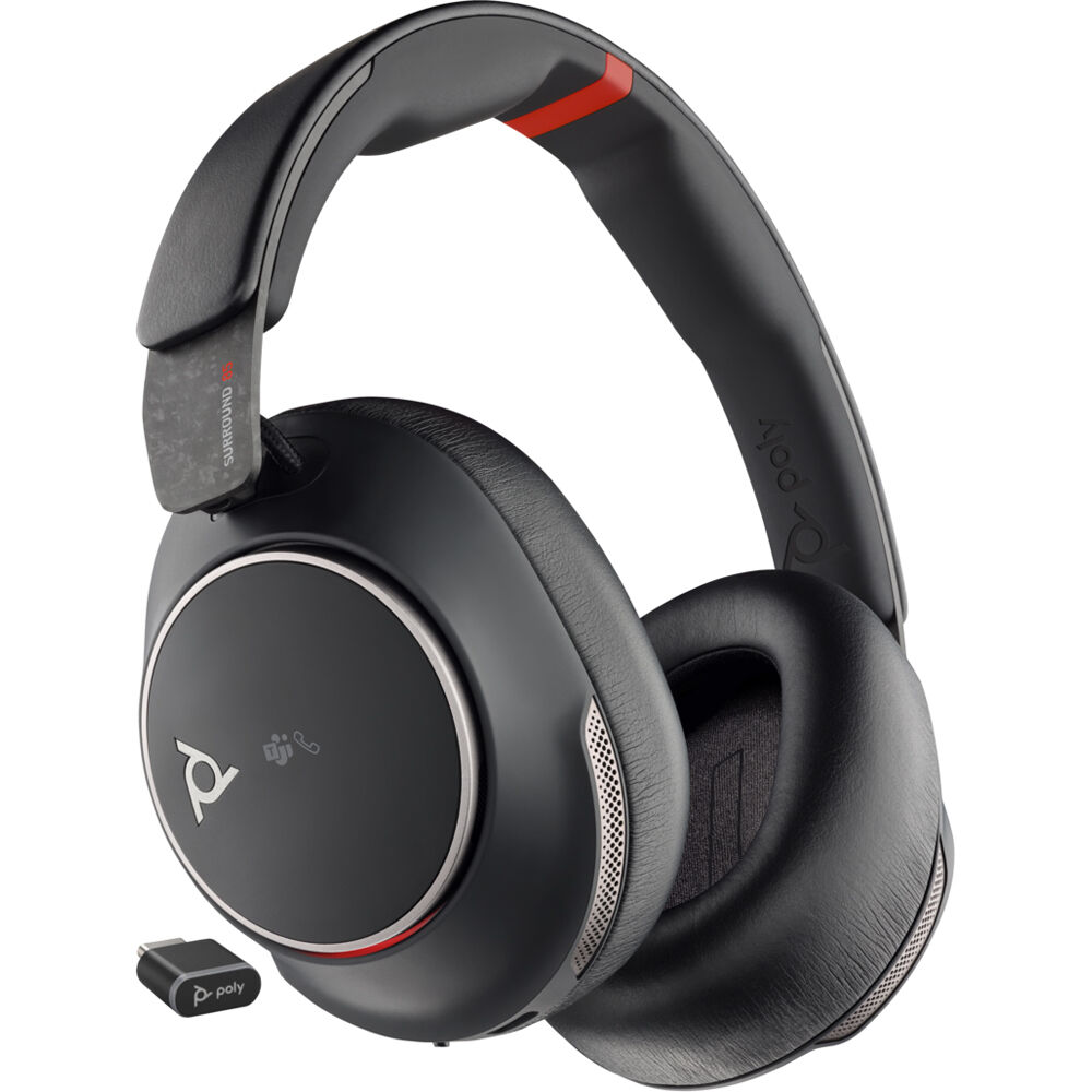 HP Poly 8G7T7AA Voyager Surround 85 UC Headset - Mini-phone (3.5mm) - Ear-cup