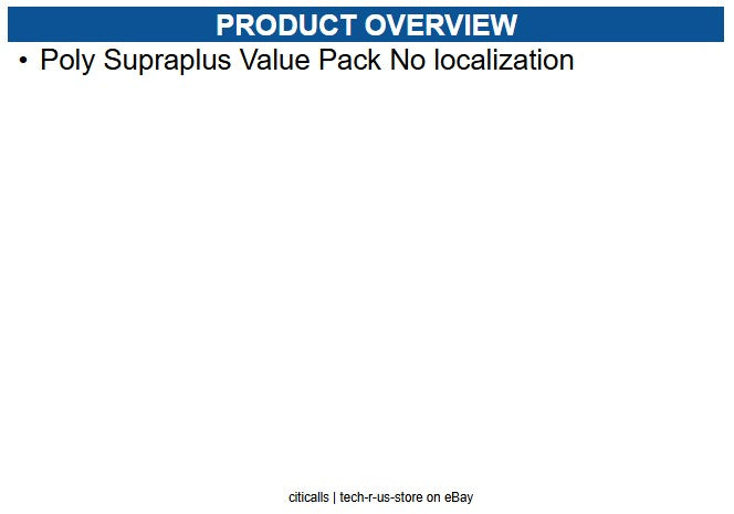 HP Poly 8K7J0AA#AC3 Supraplus Value Pack