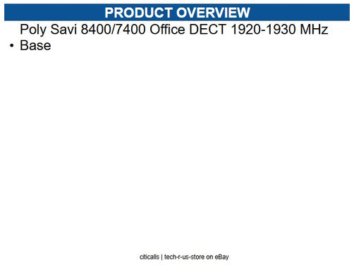 HP Poly 8L571AA#ABA PLY Savi 8400/7400 Office D1 Base United