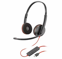 HP Poly 8M3U6AA#ABA Blackwire 3220 Stereo Headset +USB-C/A Adapter TAA