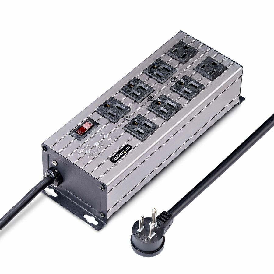 StarTech 8N515S12-POWER-STRIP 8-Outlet Industrial Power Strip 125V/15A