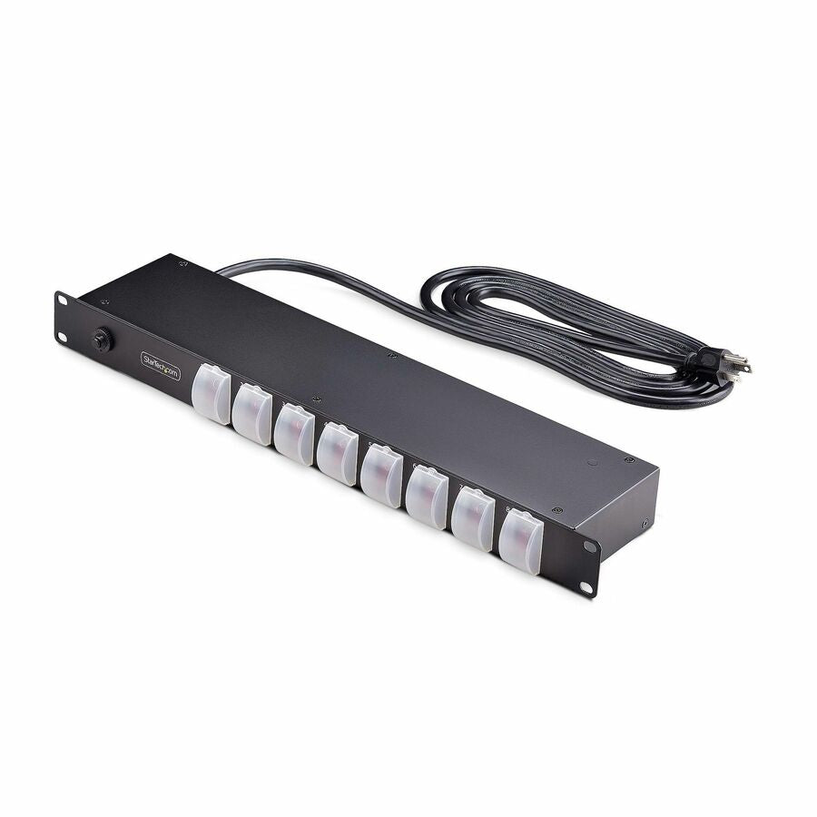 StarTech 8NS8-RACK-MOUNT-PDU 8-Outlet Horizontal Rack Mount PDU, 1U Power Strip