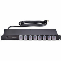 StarTech 8NS8-RACK-MOUNT-PDU 8-Outlet Horizontal Rack Mount PDU, 1U Power Strip