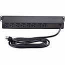 StarTech 8NS8-RACK-MOUNT-PDU 8-Outlet Horizontal Rack Mount PDU, 1U Power Strip